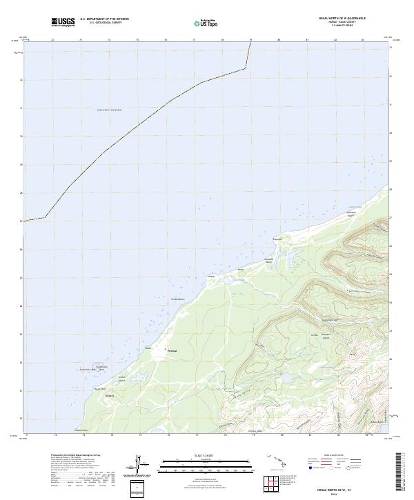 USGS Topographic Map – Niihau North OE W