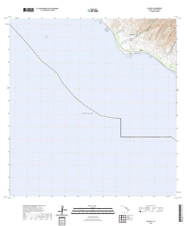 USGS Topographic Map – Olowalu
