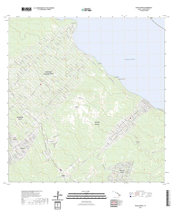 USGS Topographic Map – Pahoa North