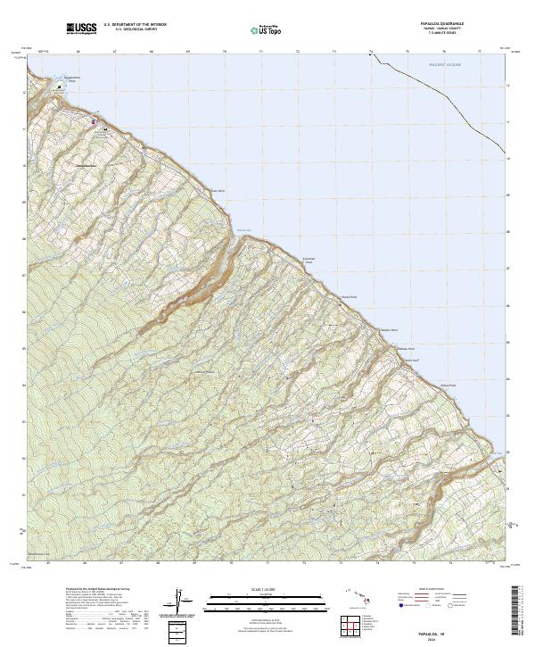 USGS Topographic Map – Papaaloa