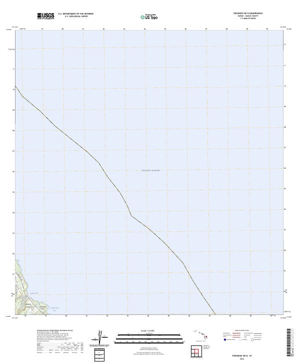 USGS Topographic Map – Papaikou OE N