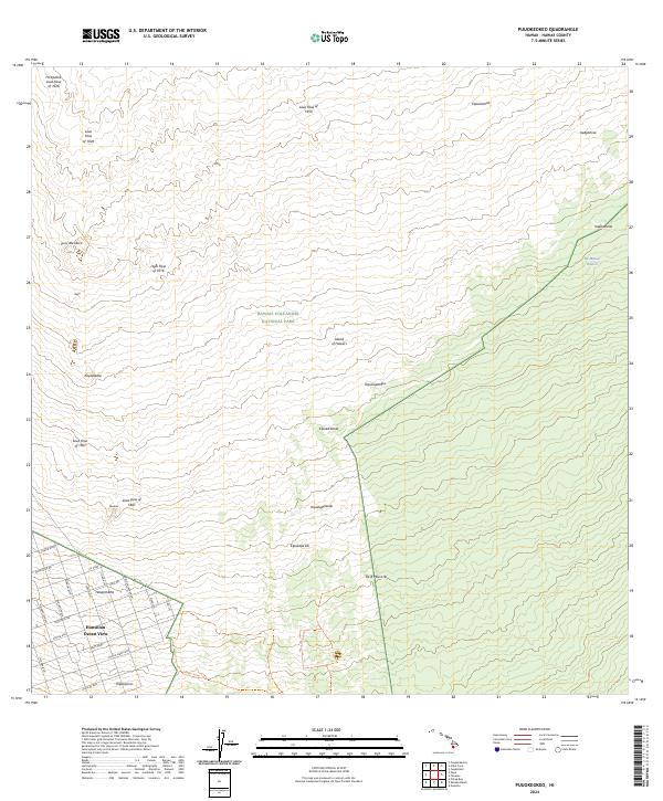 USGS Topographic Map – Puuokeokeo