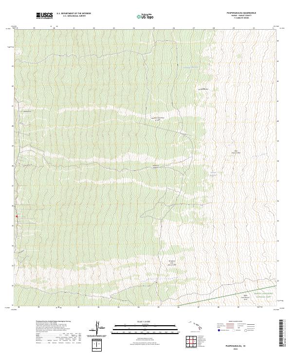 USGS Topographic Map – Puupohakuloa