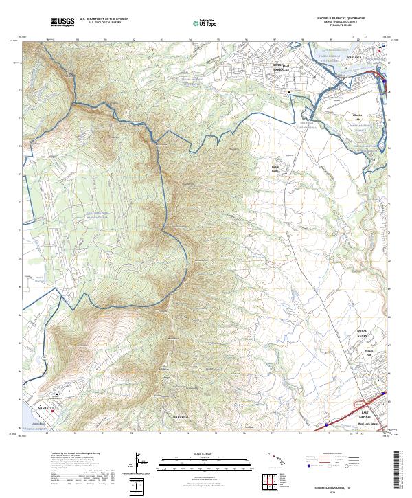 USGS Topographic Map – Schofield Barracks