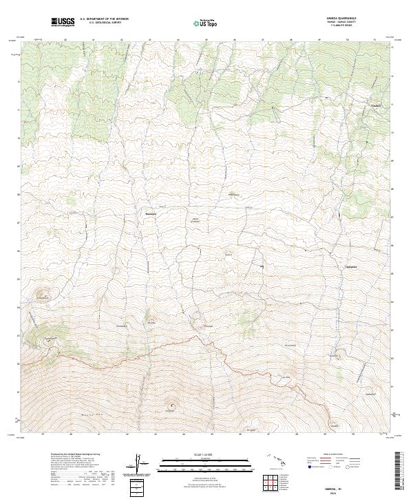 USGS Topographic Map – Umikoa