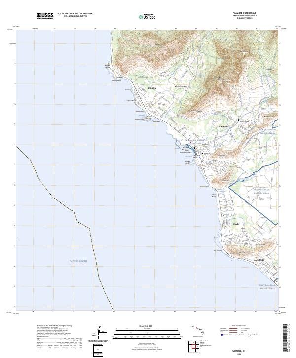 USGS Topographic Map – Waianae