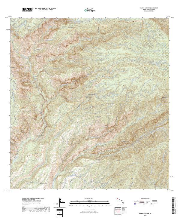 USGS Topographic Map – Waimea Canyon