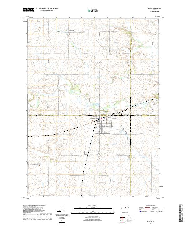 USGS Topographic Map – Ackley