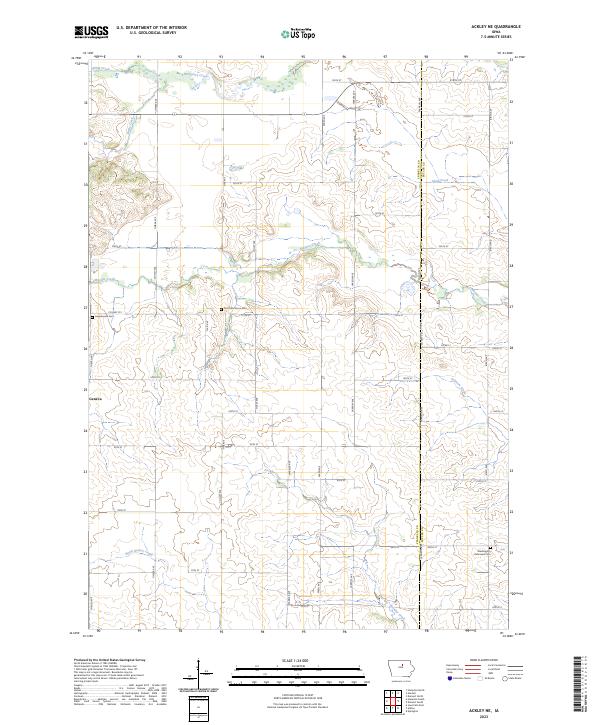 USGS Topographic Map – Ackley NE