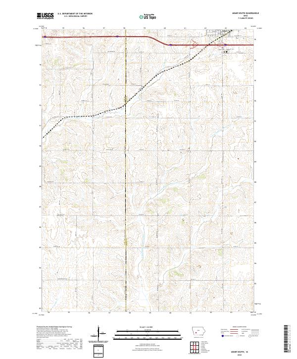 USGS Topographic Map – Adair South