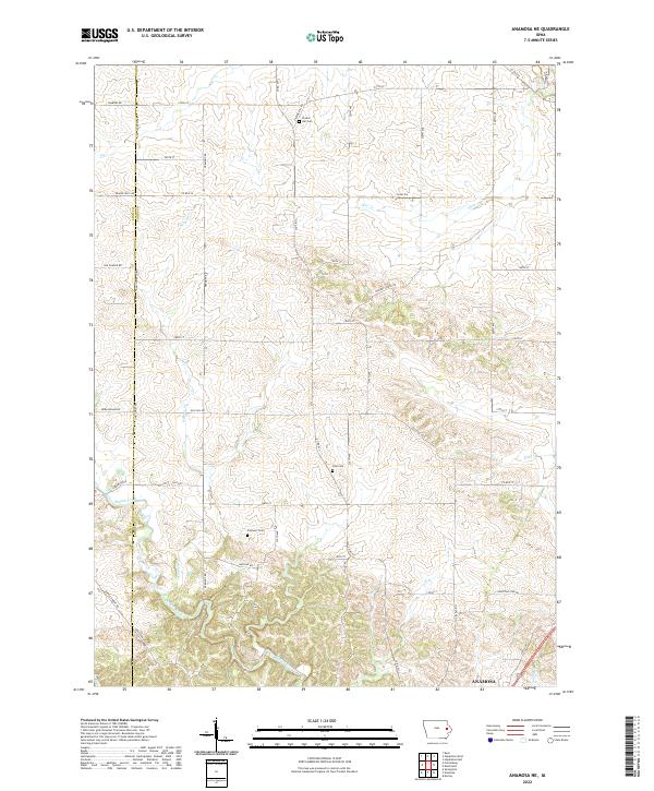 USGS Topographic Map – Anamosa NE