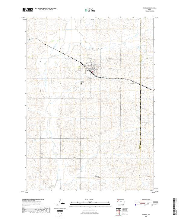 USGS Topographic Map – Aurelia