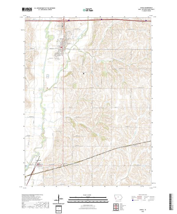 USGS Topographic Map – Avoca