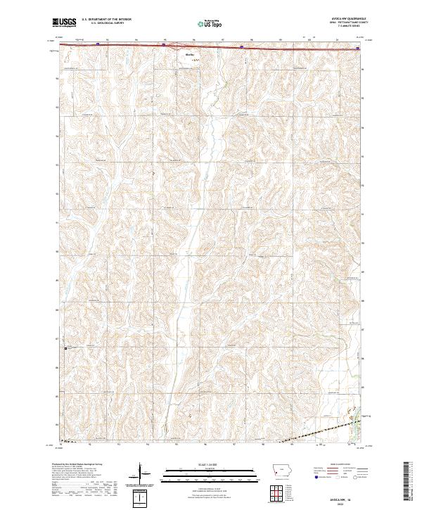 USGS Topographic Map – Avoca NW