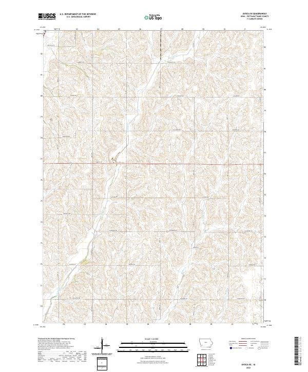 USGS Topographic Map – Avoca SE
