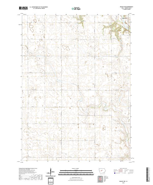 USGS Topographic Map – Bagley NW