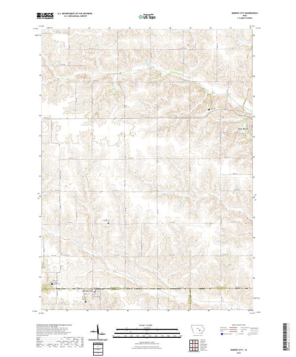 USGS Topographic Map – Barnes City