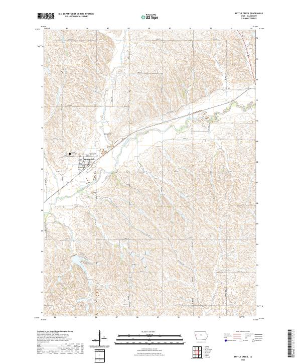 USGS Topographic Map – Battle Creek