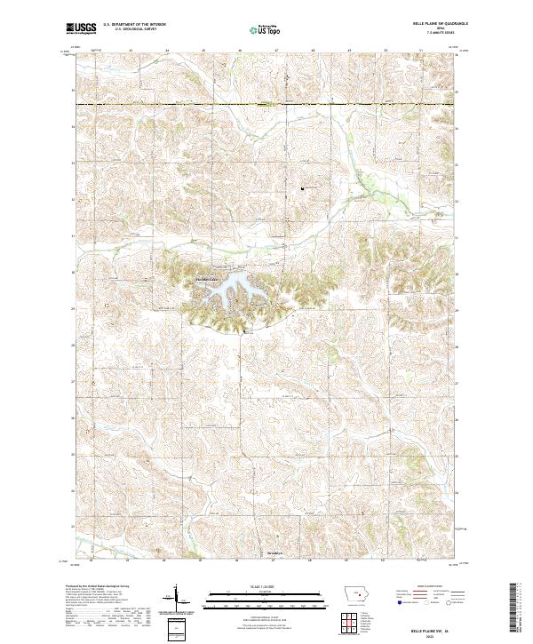 USGS Topographic Map – Belle Plaine SW