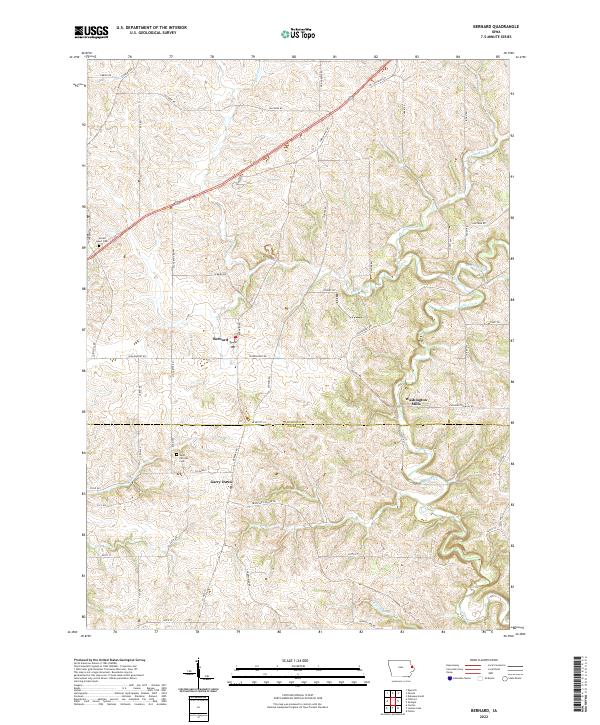 USGS Topographic Map – Bernard