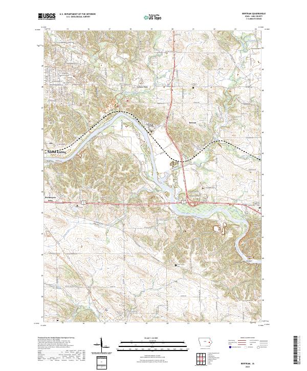 USGS Topographic Map – Bertram