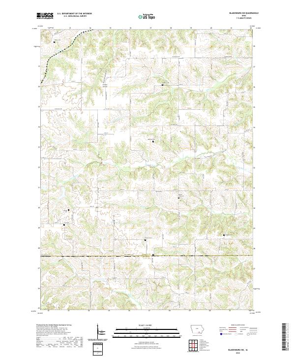 USGS Topographic Map – Blakesburg NE