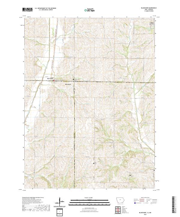 USGS Topographic Map – Blanchard