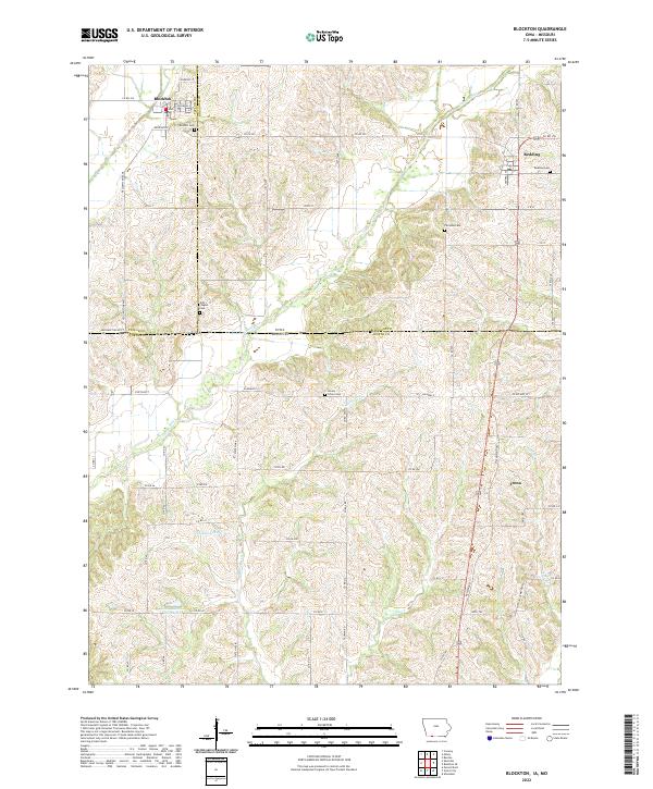 USGS Topographic Map – Blockton