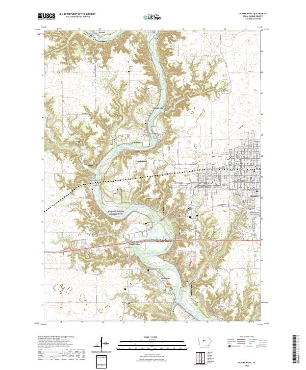 USGS Topographic Map – Boone West