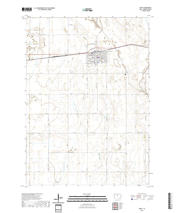 USGS Topographic Map – Britt