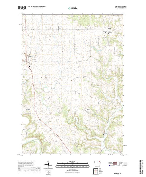 USGS Topographic Map – Burr Oak