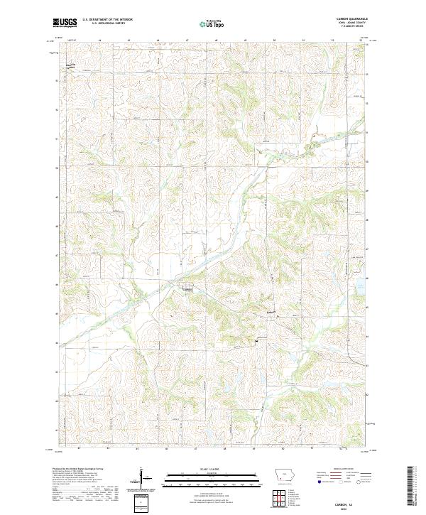 USGS Topographic Map – Carbon