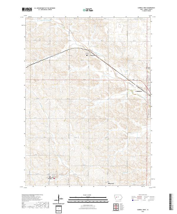 USGS Topographic Map – Carroll West