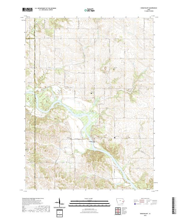 USGS Topographic Map – Cedar Bluff