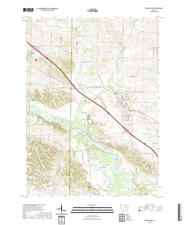 USGS Topographic Map – Center Point