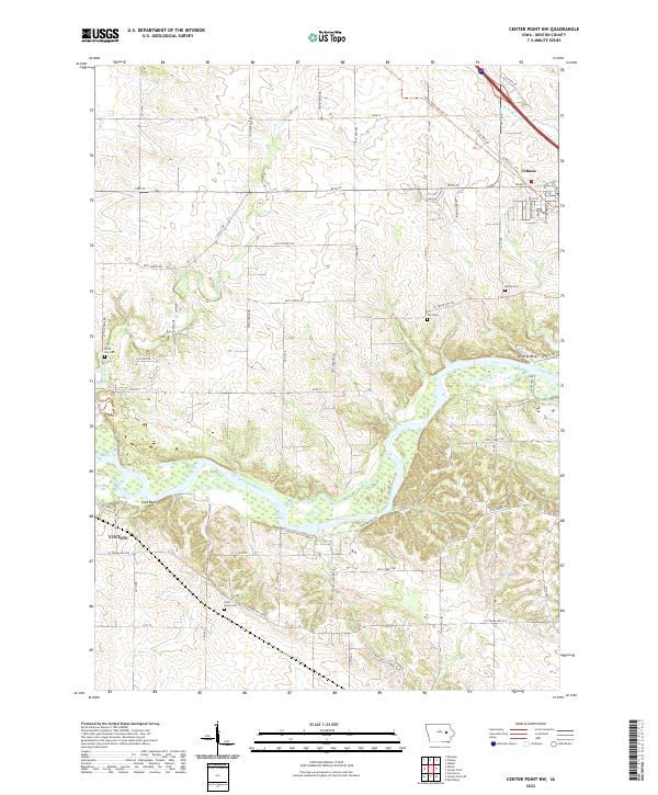 USGS Topographic Map – Center Point NW