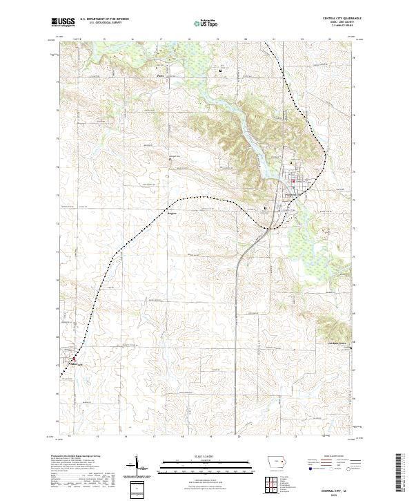 USGS Topographic Map – Central City