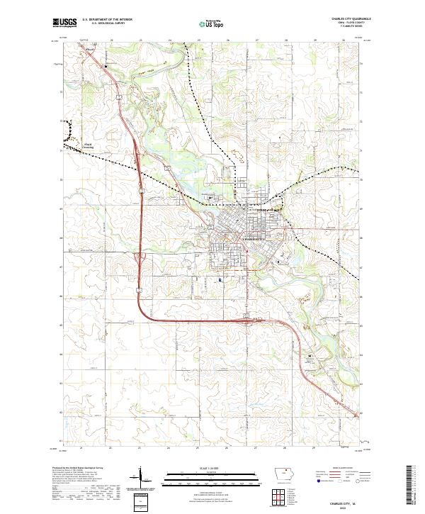 USGS Topographic Map – Charles City