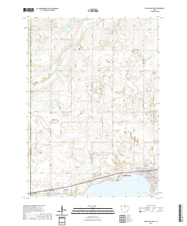 USGS Topographic Map – Clear Lake West