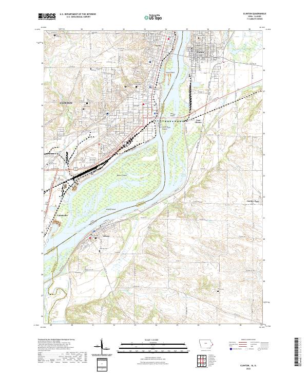 2022 Map of Clinton, 2022 Print