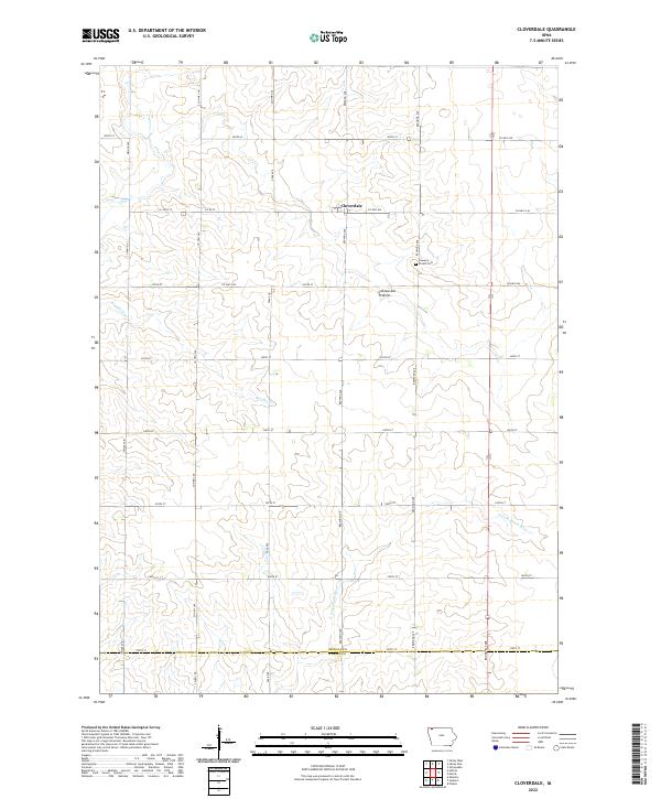 USGS Topographic Map – Cloverdale