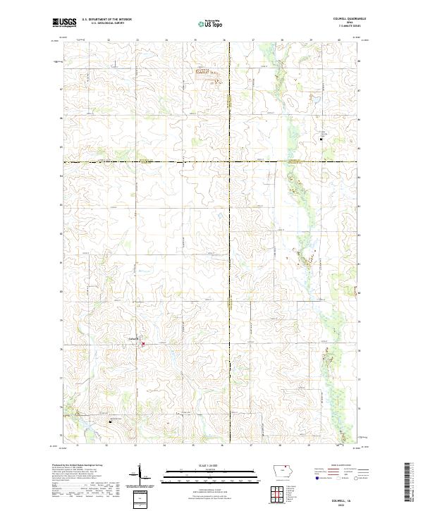 USGS Topographic Map – Colwell