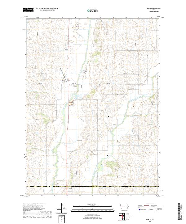 USGS Topographic Map – Corley