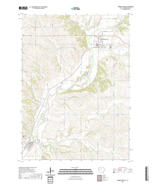 USGS Topographic Map – Correctionville