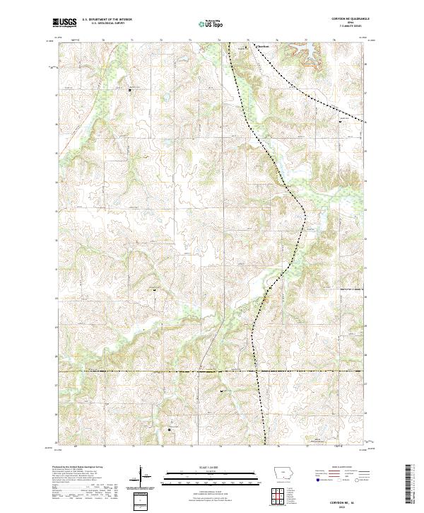 USGS Topographic Map – Corydon NE