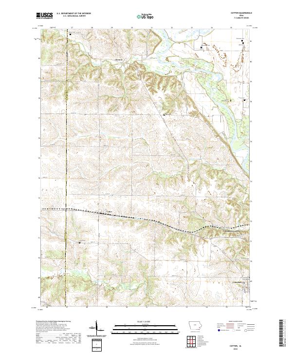 USGS Topographic Map – Cotter