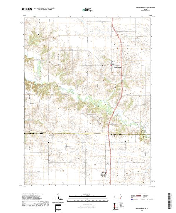 USGS Topographic Map – Crawfordsville