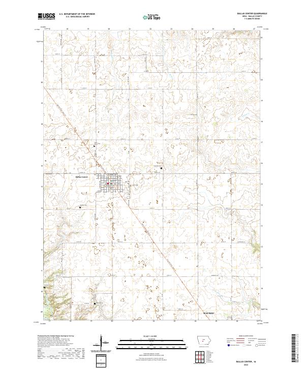 USGS Topographic Map – Dallas Center