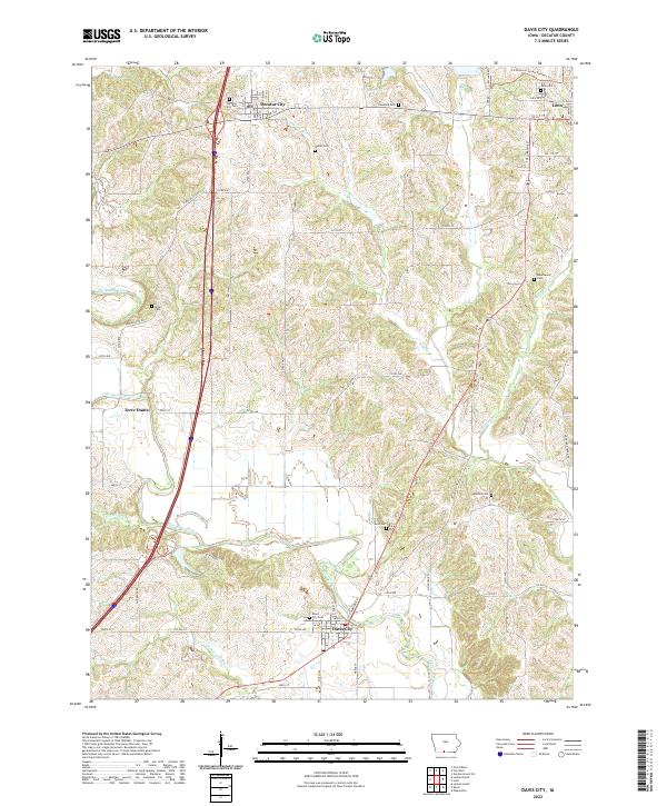 USGS Topographic Map – Davis City