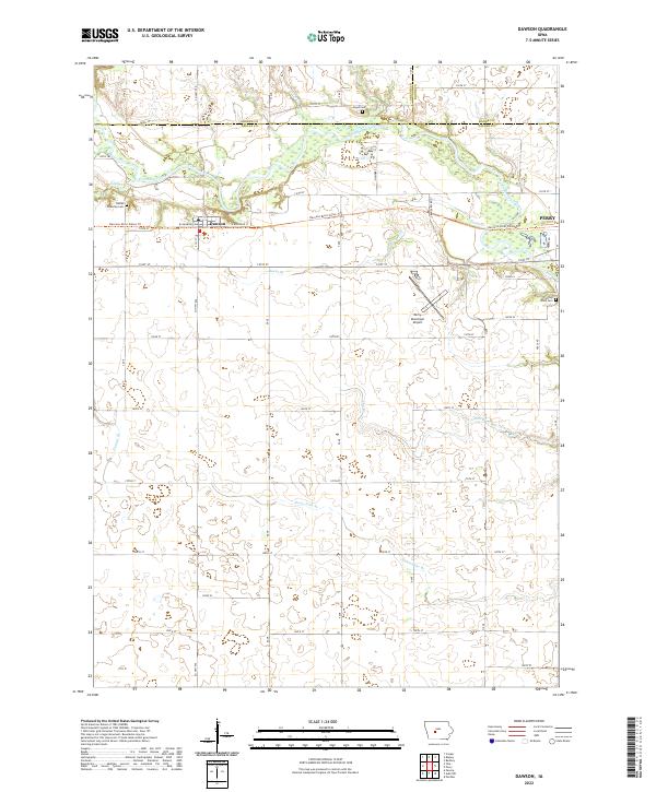 USGS Topographic Map – Dawson